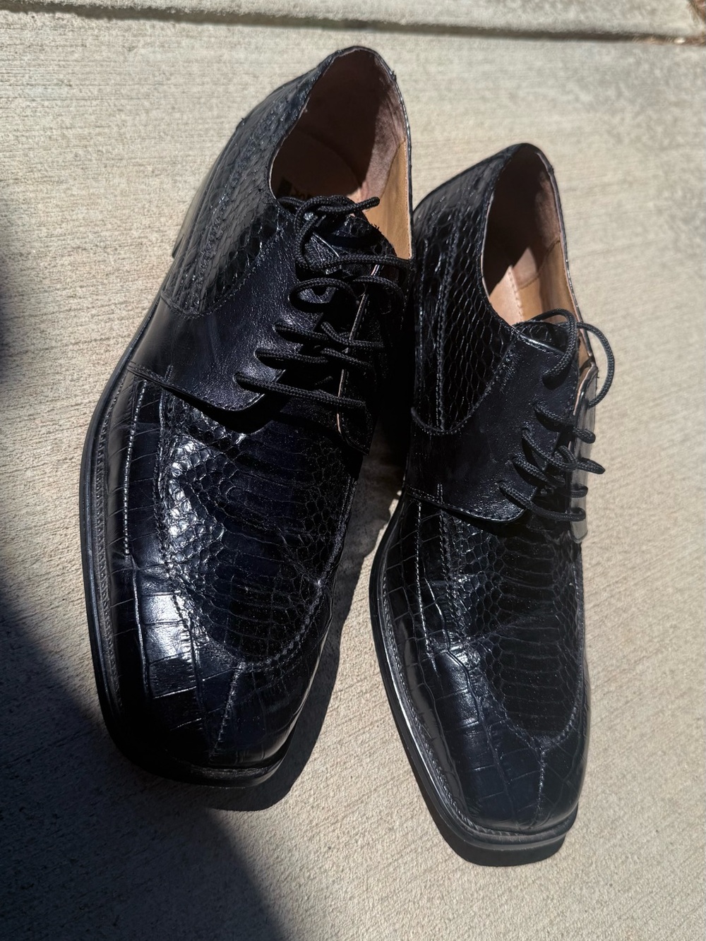 Stacy Adam’s Men's Black snake Leather Derby Shoes